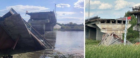 ВСУ уничтожили мост через реку Сейм в Курской области