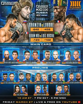 Где смотреть турнир Karate Combat и RCC Fair Fight: онлайн-трансляция и старт в 16:001